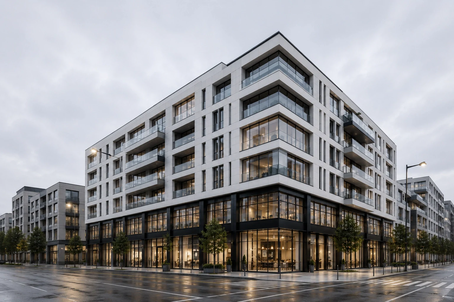 Modern office centre facade